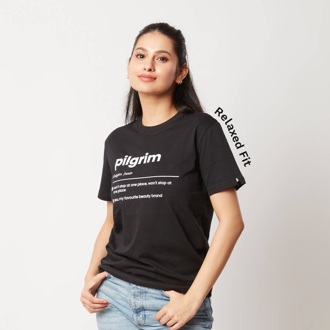 #Select Print_Pilgrim Black T-shirt