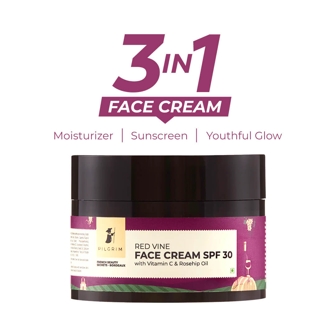 Red Vine Face Cream SPF 30 with Vitamin C & Rosehip Oil (PA+++)