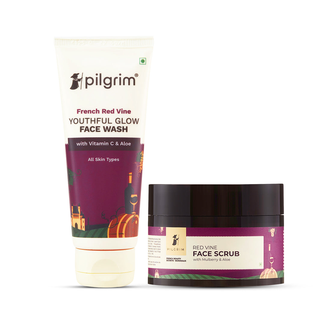 Red Vine Face Scrub + Face Wash Combo