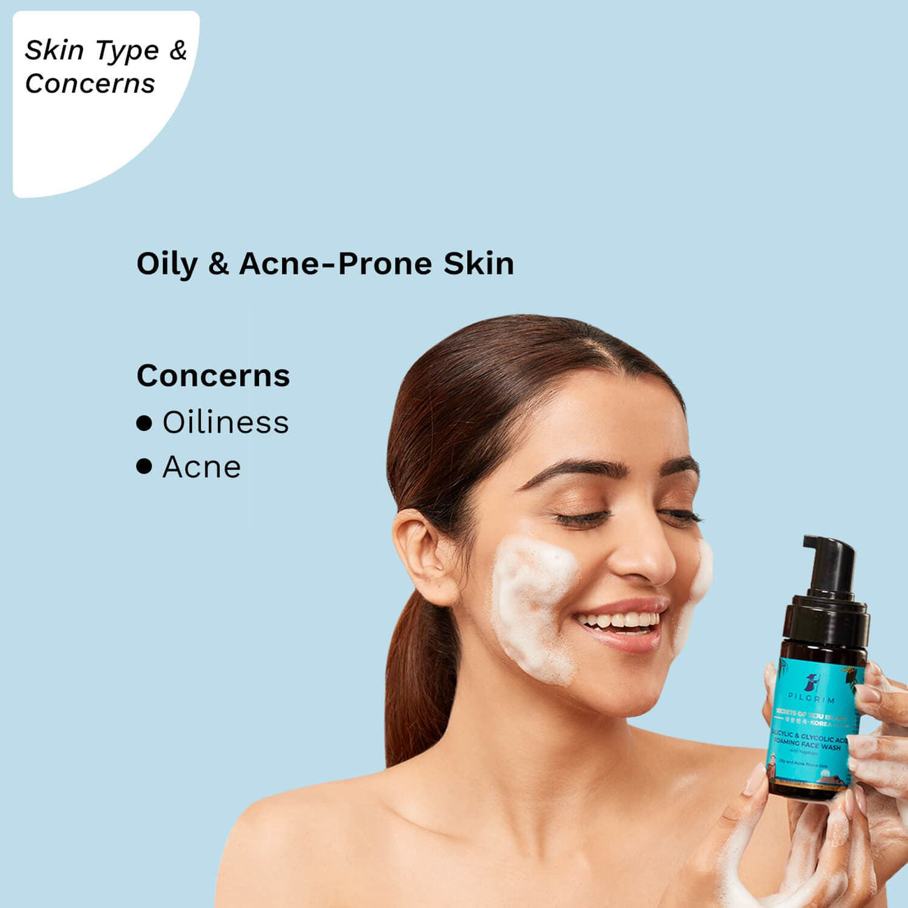 Salicylic & Glycolic Acid Foaming Face Wash Pilgrim Face Care