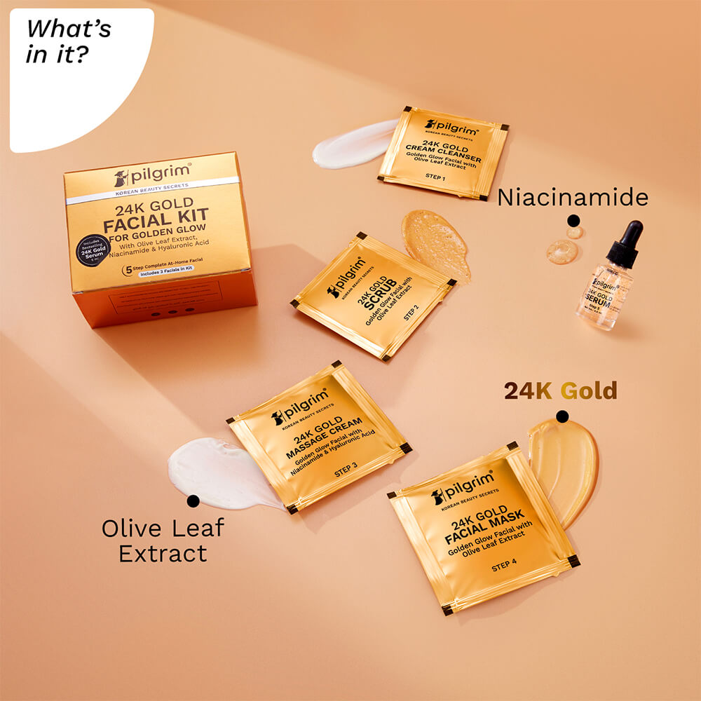 24K Gold Facial Kit For Golden Glow