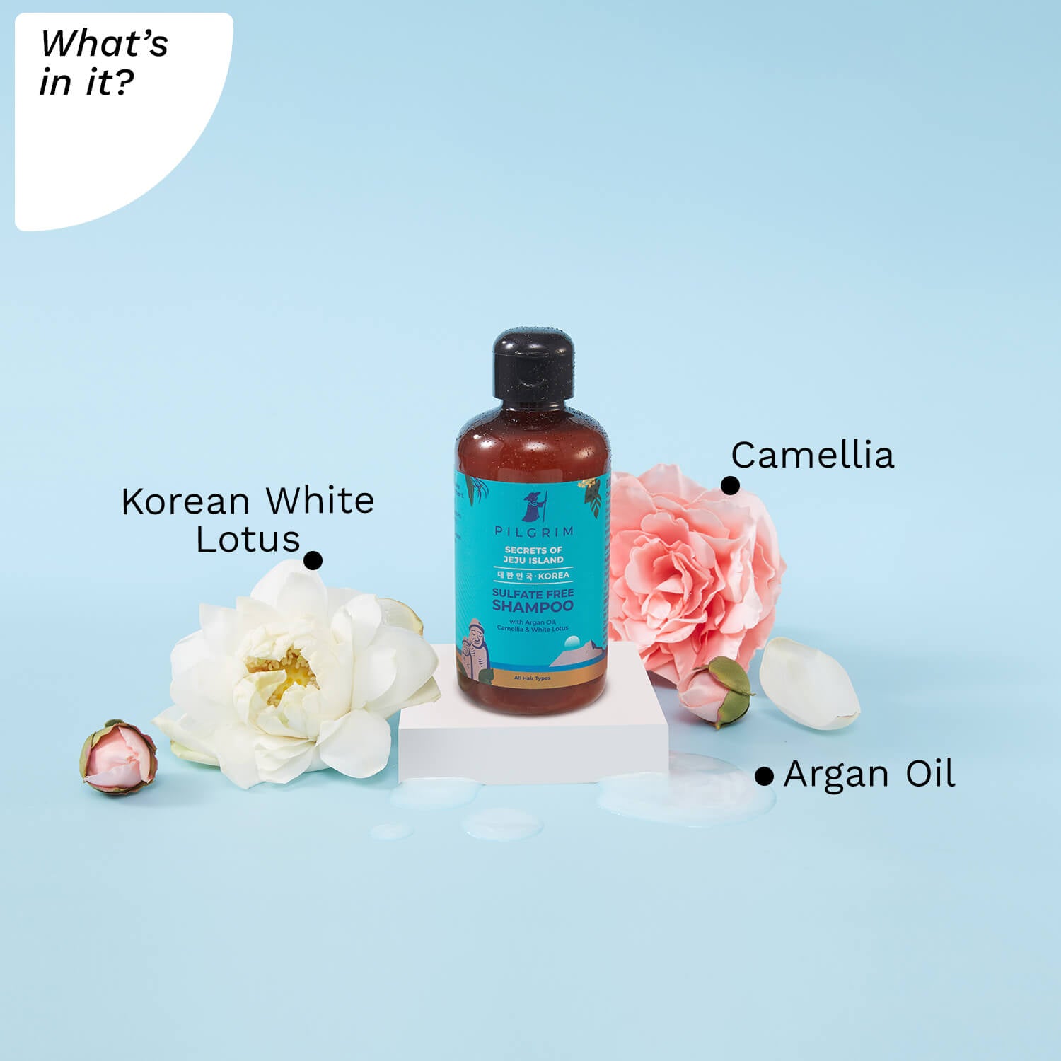 Sulfate Free Shampoo with Argan Oil, Camellia & White Lotus