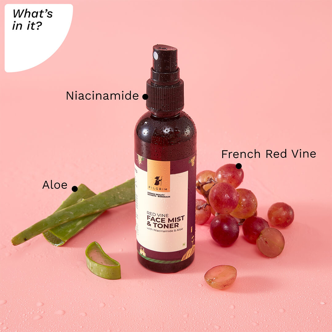 Red Vine Face Mist & Toner with Niacinamide (Vit. B3) & Aloe