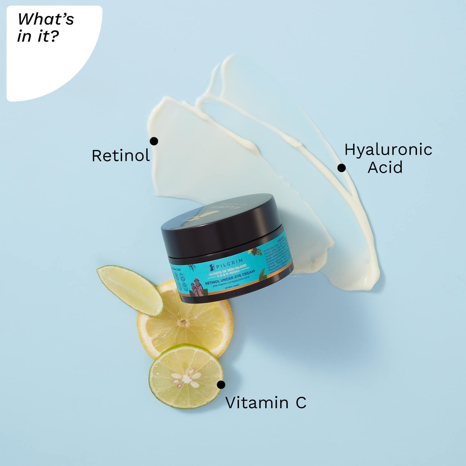 Retinol Under Eye Cream with Vitamin C & Hyaluronic Acid