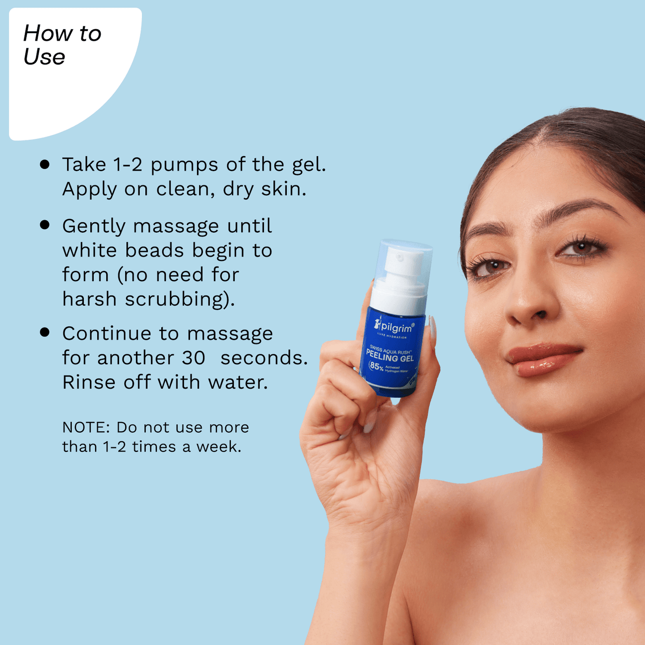 Swiss Aqua Rush™ Peeling Gel Luxe Hydration Product Pilgrim Face Care